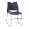 Flash Furniture Navy Plastic Stack Chair with Steel Sled Base RUT-NC499A-NAVY-GG - alternate 6